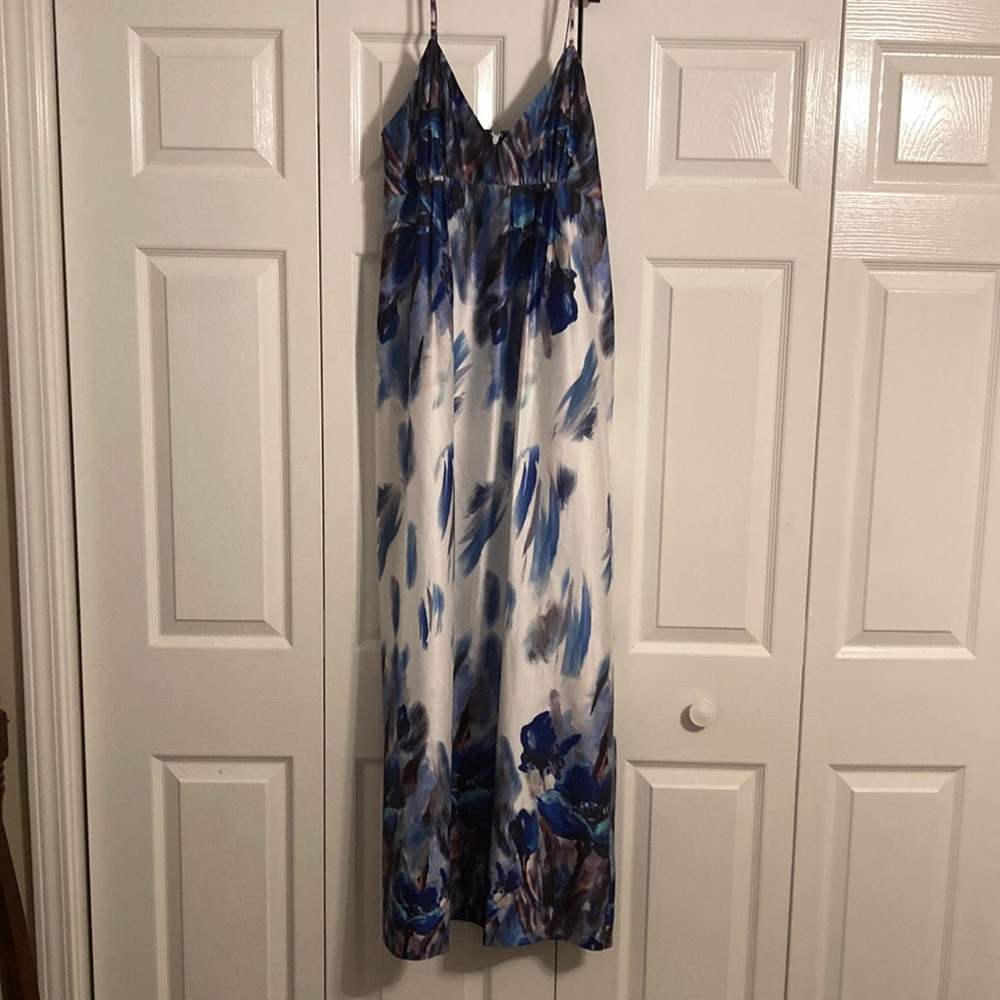 Medium Blue N Purple Maxi Dress